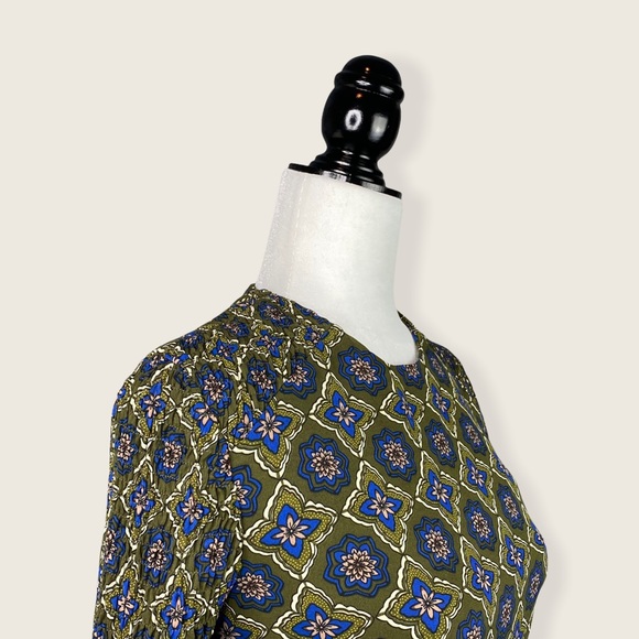 NWT Spencer + Shaw Olive Green/Royal Blue Dress XS - Picture 2 of 16